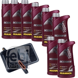 8 L MANNOL Getriebeöl Dexron VI FEBI Getriebeölfilter für Chevrolet Captiva 2.4