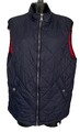 Walbusch Weste Herren ärmellose Jacke Steppweste Gr. 54 Marineblau Innen Rot