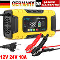 12V 24V 10A KFZ Auto Batterieladegerät 7-stufiges Batterie Ladegerät PKW AGM DHL