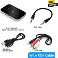 Bluetooth 5.3 Transmitter Empfänger Sender 2in1 Aux RCA Kabel Audio Adapter TV