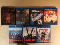 Horror Splatter Slasher Zombie Blu-Ray 7x Film Sammlung 1x Steelbook