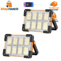 LED Akku strahler, 4 Modi LED Baustrahler Akku Solar Arbeitsleuchte