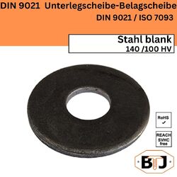 DIN 9021 Unterlegscheiben M2,5 bis M22 U-Scheinen Karosseriescheiben Blank 00