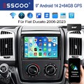 DAB+ 9" 2+64GB Autoradio Für Fiat Ducato 2006-2023 Carplay Android 14 GPS SWC BT