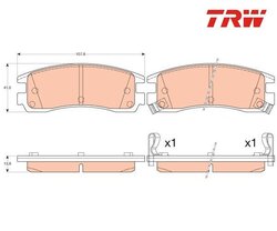 Bremsbelagsatz, Scheibenbremse TRW GDB4098 für Chevrolet