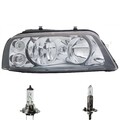 Scheinwerfer links Schwarz H1/H7 für Seat Alhambra 7V8 7V9 inkl. Osram Lampen