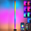 LED Stehlampe Wohnzimmer 120cm Ecklampe RGB Dimmbar Standleuchte mit Musik-Sync