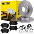 TEXTAR BREMSSCHEIBEN 256mm BELÄGE HINTEN für VW GOLF 5 6 TOURAN AUDI A3 OCTAVIA