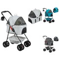 PawHut Hundewagen 3 in 1 Hundebuggy Faltbar Hundebox, klappbar Transporttasche