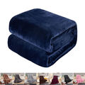 Kuscheldecke Fleece Uni Wolldecke warm Wohndecke Sofadecke extra weich Decke DE