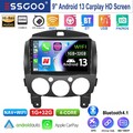 Autoradio Carplay Für Mazda 2 2007-2013 Android 13 GPS Navigation WIFI FM RDS BT