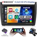 4+64G Android 14 Apple Carplay Autoradio GPS KAM+ Für VW Polo 6R 6C 9N 2008-2015
