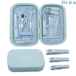 24tlg Reise Maniküre Set Profi Nagelpflegeset Nagelknipser Schere Pinzette Feile