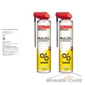 2x 400ml SONAX MoS2Oil M. EASYSPRAY SCHMIERMITTEL SCHMIER GLEIT MITTEL ROSTLÖSER
