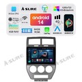 10" 4G+64G Android 14 Autoradio CarPlay GPS Bluetooth Für Jeep Compass 2007-2009