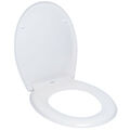 WC-Sitz Duroplast mit Absenkautomatik in weiß Klo-Deckel Toilettendeckel Bad