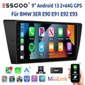 Für BMW 3er E90 E91 E92 E93 2+64G 9" Autoradio DAB+ Carplay Android14 GPS FM KAM