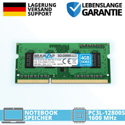 4GB DDR3 RAM SODIMM 1Rx8 PC3L-12800S-11-13-B4 1.35V CL11 Notebook Laptop MacBook