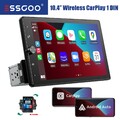 Single 1 DIN 10.4" Wireless Carplay Android Auto Autoradio Drehbarer Bildschirm