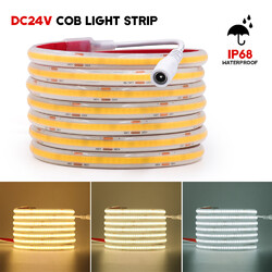 12V 24V COB LED Strip Streifen Wasserdicht Schlauch Lichtleiste Lichtband IP68