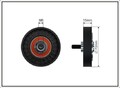 CAFFARO 45-07 Deflection/Guide Pulley, V-ribbed belt for RENAULT