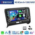 Autoradio Carplay 6+128GB Für Audi TT MK2 8J 2006-14 DAB Android14 GPS WIFI BOSE