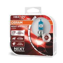 2x Osram HB3 Nachtbrecher Laser (Next Generation) +150 Auto Scheinwerfer Glühbirnen 9005