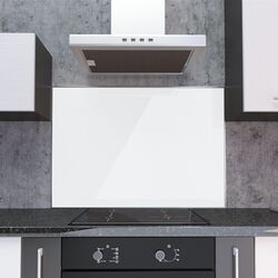 Spritzschutz Küche Küchenrückwand Küchenspiegel aus 3mm Aluverbund weiß RAL9016Optional mit Abschlussprofilen erhältlich!