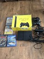 Sony Playstation 2 PS2 Slim SCPH 75004 + 2 Controller und 4 Spielen Inkl. Mikro