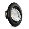 LED Einbaustrahler schwarz schwenkbar Einbaurahmen Set Einbauleuchte GU10 230V