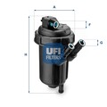 Kraftstofffilter UFI 55.116.00 Filtereinsatz für SUZUKI OPEL MERIVA EZ X03 MZ 3