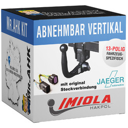 Für MB C-Klasse W203 S203 Anhängerkupplung vert. abnehmbar mit 13pol spezifisch