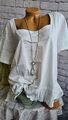 Sheego Shirt Bluse Kurzarm weiß Gr. 44/46 bis 52/54 Damen (3 770) Übergröße NEU