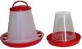 2 teiliges Set - Futterautomat (1 KG) und Tränke (0,6 L)  für Küken/Wachteln