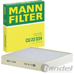 MANN-FILTER INNENRAUMFILTER PARTIKELFILTER passend für NISSAN QASHQAI X-TRAIL | 