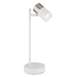Tischleuchte Beistelllampe Schreibtischlampe Metall Weiß BigLight