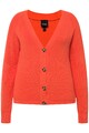 Ulla Popken Damen große Größen Strickjacke Rippstrick V Ausschnitt