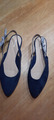 Graceland - 1x getragene, neuwertige süße Slingpumps, Farbe blau, Gr. 40 - TOP