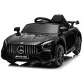 Mercedes-Benz AMG GTR Kinder Elektroauto Fernbedienung mit Musik Schwarz DE