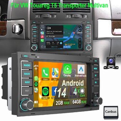 Für VW Touareg Transporter 5 Multivan Carplay Android 14 2+64G Autoradio GPS KAM