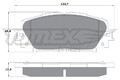 TOMEX Brakes Bremsbelagsatz, Scheibenbremse TX 16-09 für TOYOTA
