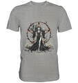Dark Sorceress Pentagram – Zauberin mit Runen & Kerzen - Premium Shirt