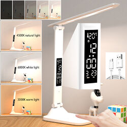 Schreibtischlampe Tischlampe Nachttischlampe LED Touch Dimmbar USB Bürolampe