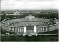 Foto-AK BERLIN Charlottenburg Olympia-Stadion (ohne Dach), Wohnhäuser 50/60er