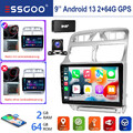 64G DAB+ Autoradio Android Für Peugeot 307 02-13 GPS Navi WIFI FM Bluetooth KAM