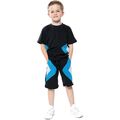 Kinder Jungen Mädchen T-Shirts 100 % Baumwolle schwarz kontrastiert tanelt Sommershorts Set