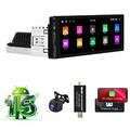 7" Android15 2+64GB Autoradio DAB+ Carplay GPS Navi WiFi BT USB RDS 1DIN Kamera