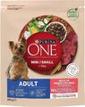 Kroketten Hund Essen für Hunde Trocken Purina One Kleine Größe Adult Rind 800 G