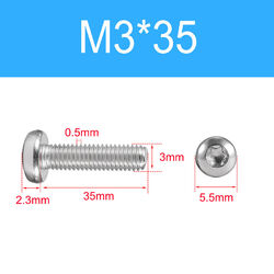 Linsenschrauben DIN 7985 TORX A2 Edelstahl V2A M2 M3 M4 M5 M6 M8 M10 Linsenkopf
