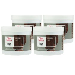 Wella Color Fresh Mask 4 x 500 ml Chocolate Touch Tönungsmaske Haartönung